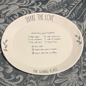 Rae Dunn White 'Share the Love' Giving Plate